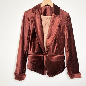 Free People Halo Velvet Blazer XS